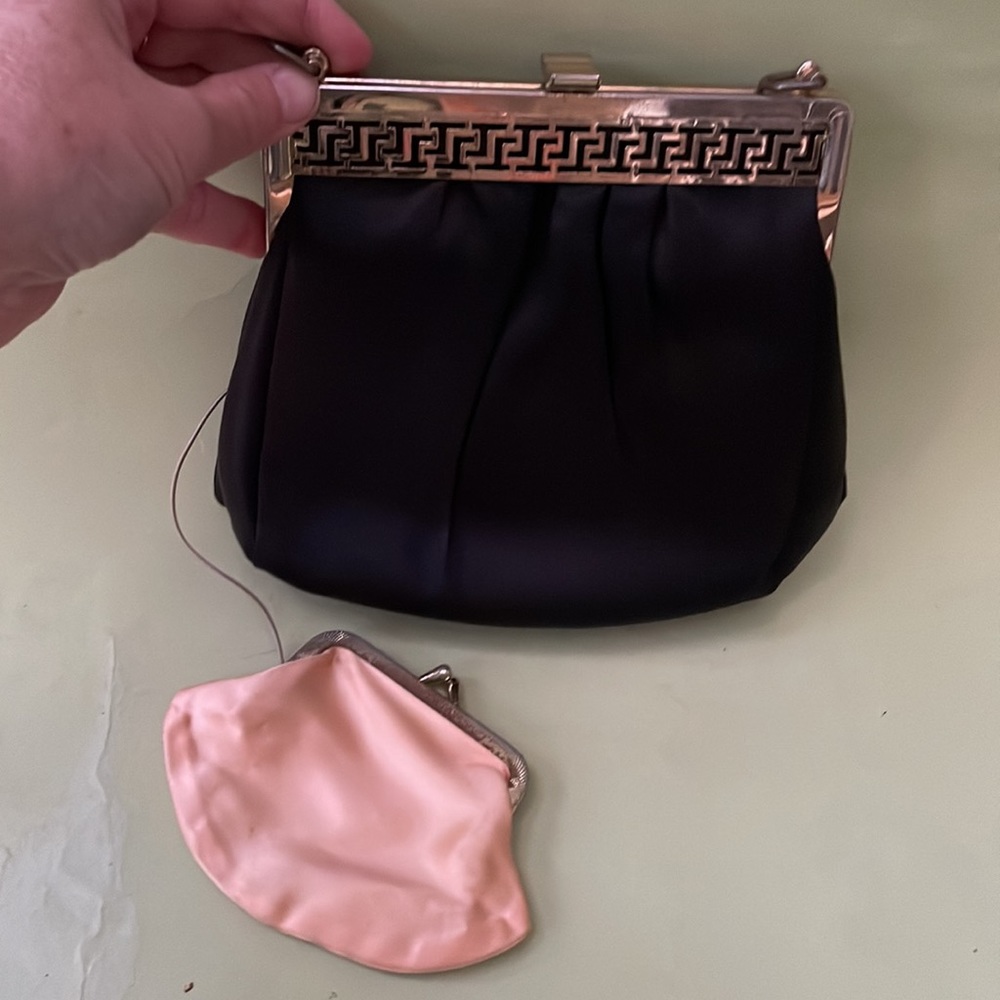 Vintage black/gold mini bag with coin purse - Picture 14 of 15